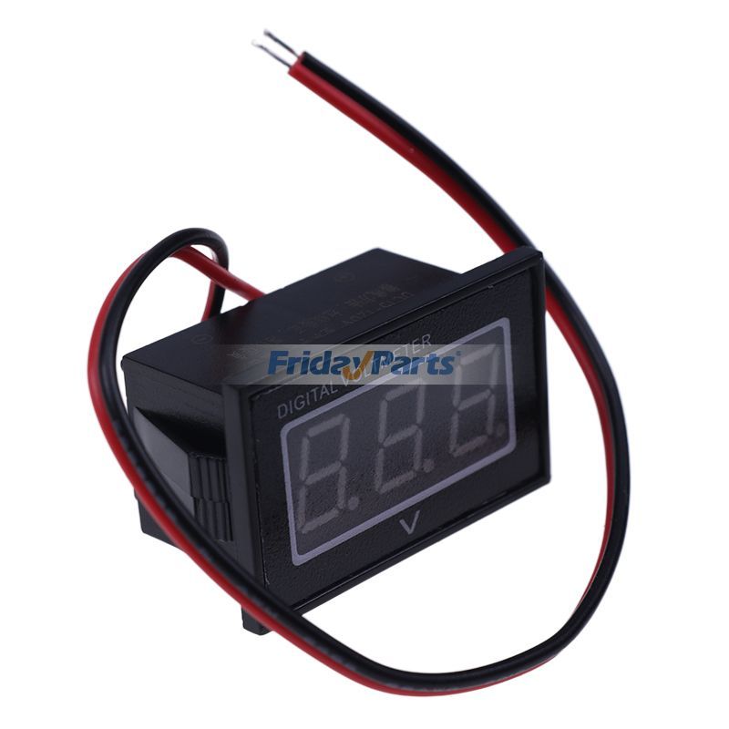 FridayParts 48 V blaues digitales Voltmeter DC4.5-150 V