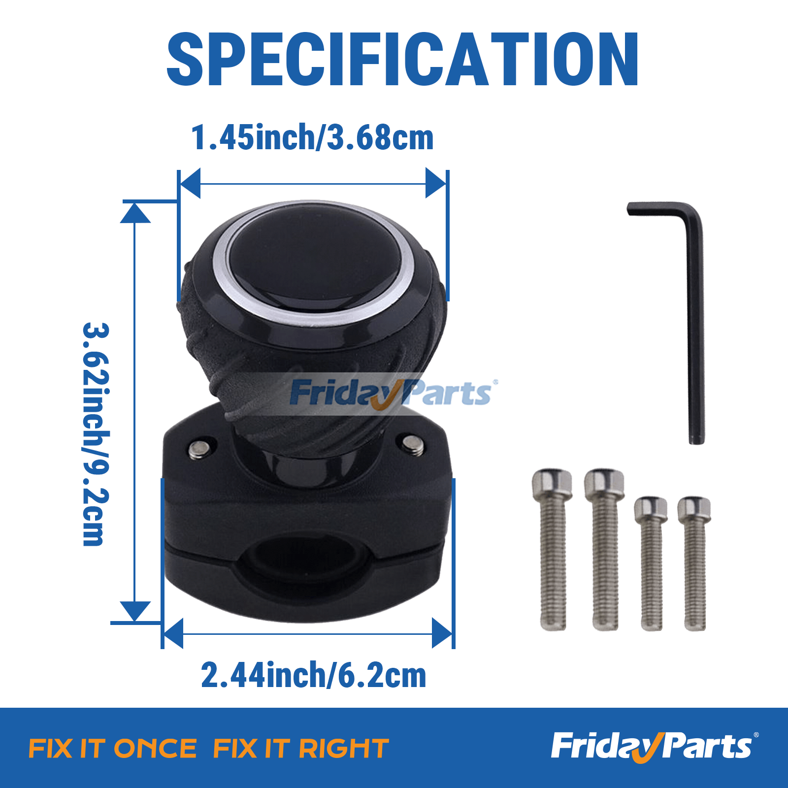 Case IHトラクター用デラックスステアリングホイールスピナーノブ73340100