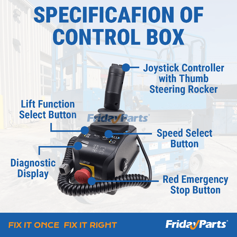 Caja de control 100840 100840GT para elevador de tijera Genie GR-12 GR-15 GR-20 QS-12 QS-15 QS-20 de FridayParts