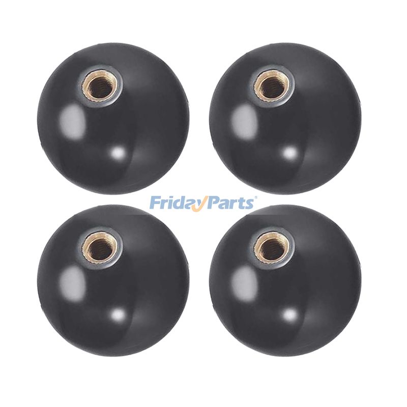4 Pieces 35mm Diameter M6 Ball Knob With Brass Coated Metal Insert for Industrial Equipment