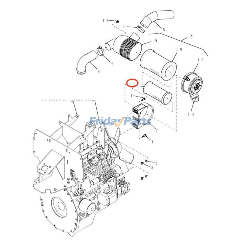 Escavadora ,Trator Para CASE - Filtro de ar 4 peças 314531177 para trator CASE D25 Farmall 30A 35 40 45 50 Escavadeira CX36 CX47