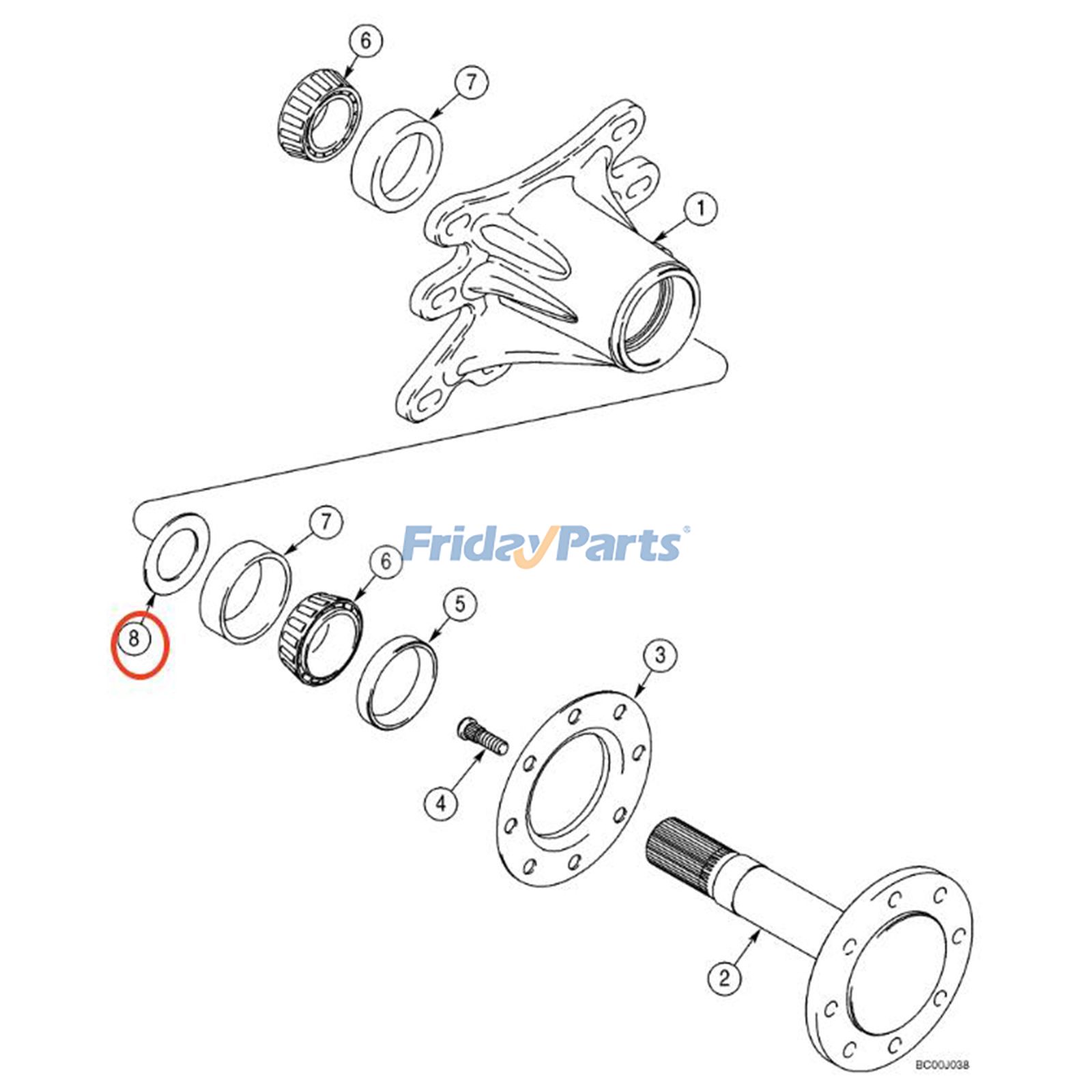 Axle Housing Washer for Loader