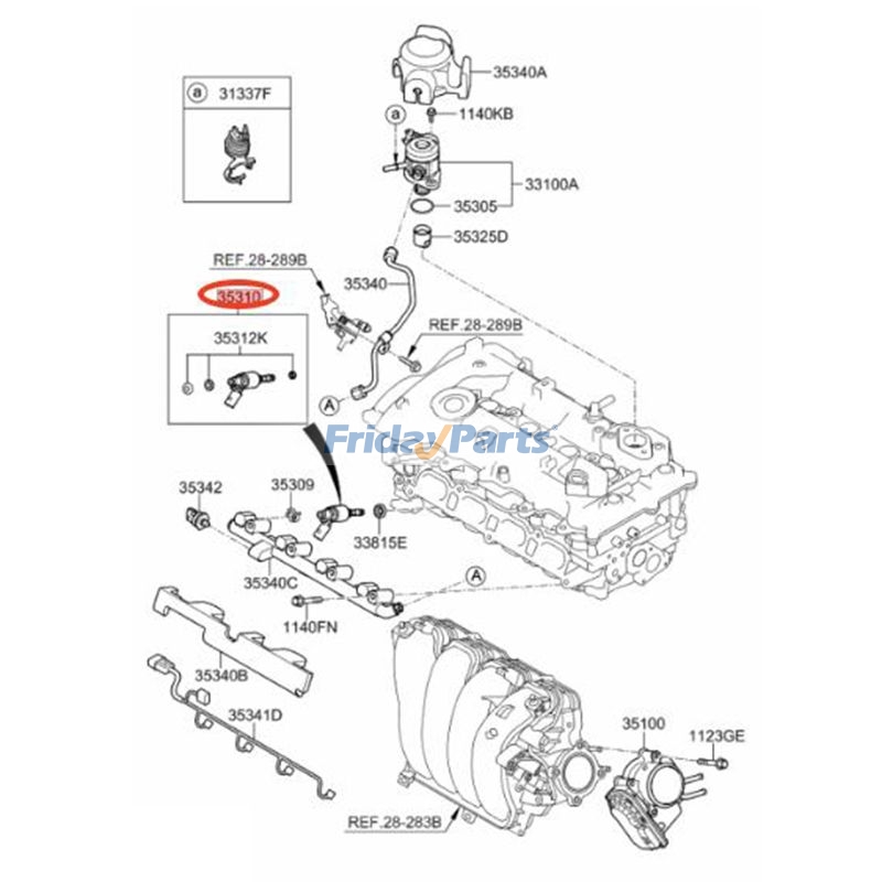 4 stück Kraftstoff Injektor 35310-2E500 für Kia 2014-2016 Forte Soulfür Für Kia