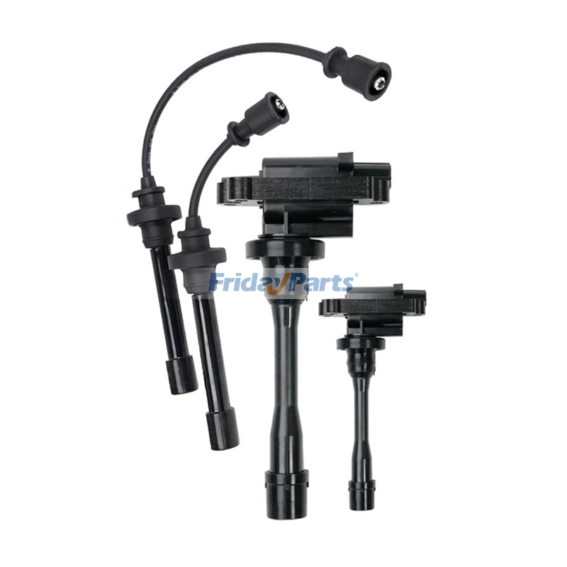 4 Pieces Ignition Coil & Wire 88921386 UF295 for Mitsubishi Eclipse Outlander Lancer 2.4L 2.0L