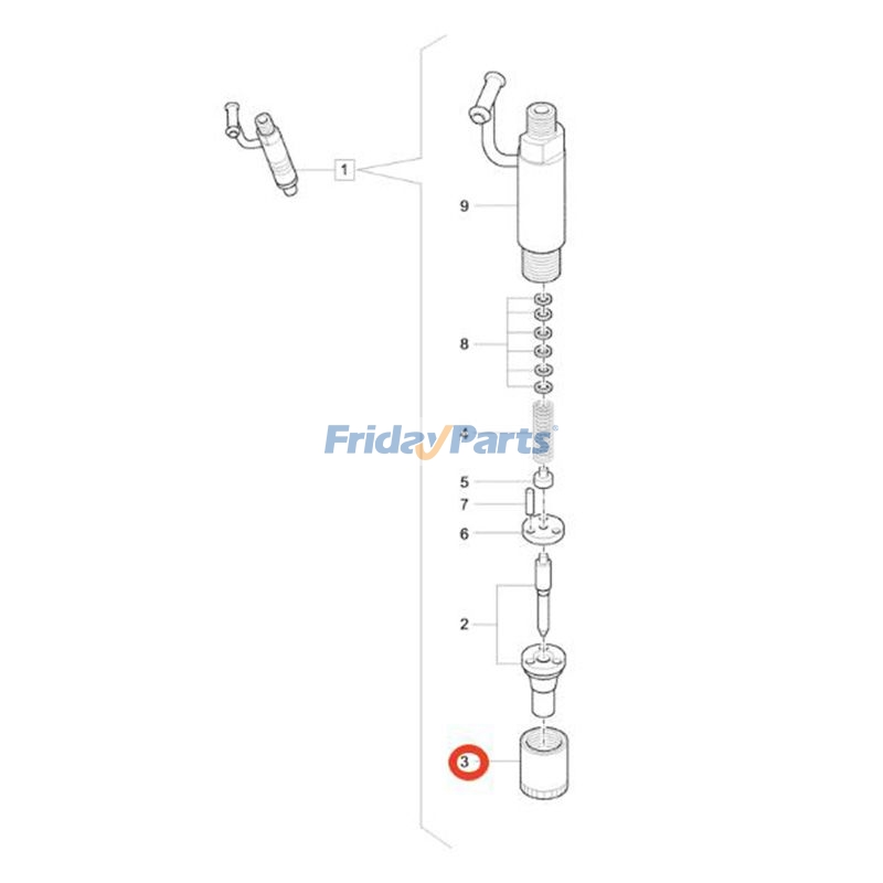 4 peças de porca do bico injetor 114250-53080 para escavadeira CASE CX33C CX37C para Escavadora 
