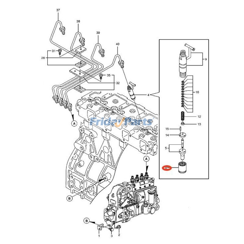 エクスカベーター インジェクターノズルナット