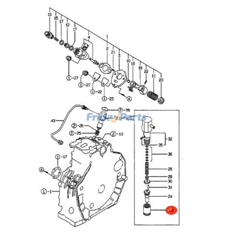 Injector Nozzle Nut  for Engine,Marine