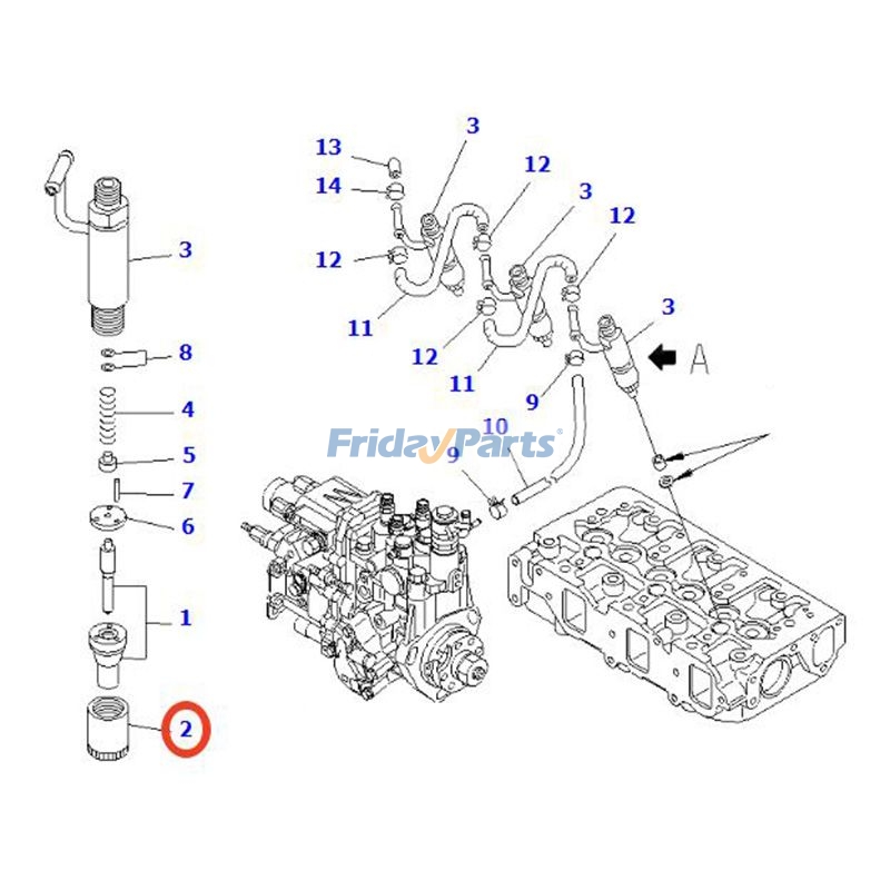 FridayParts Mutter für Einspritzdüsen