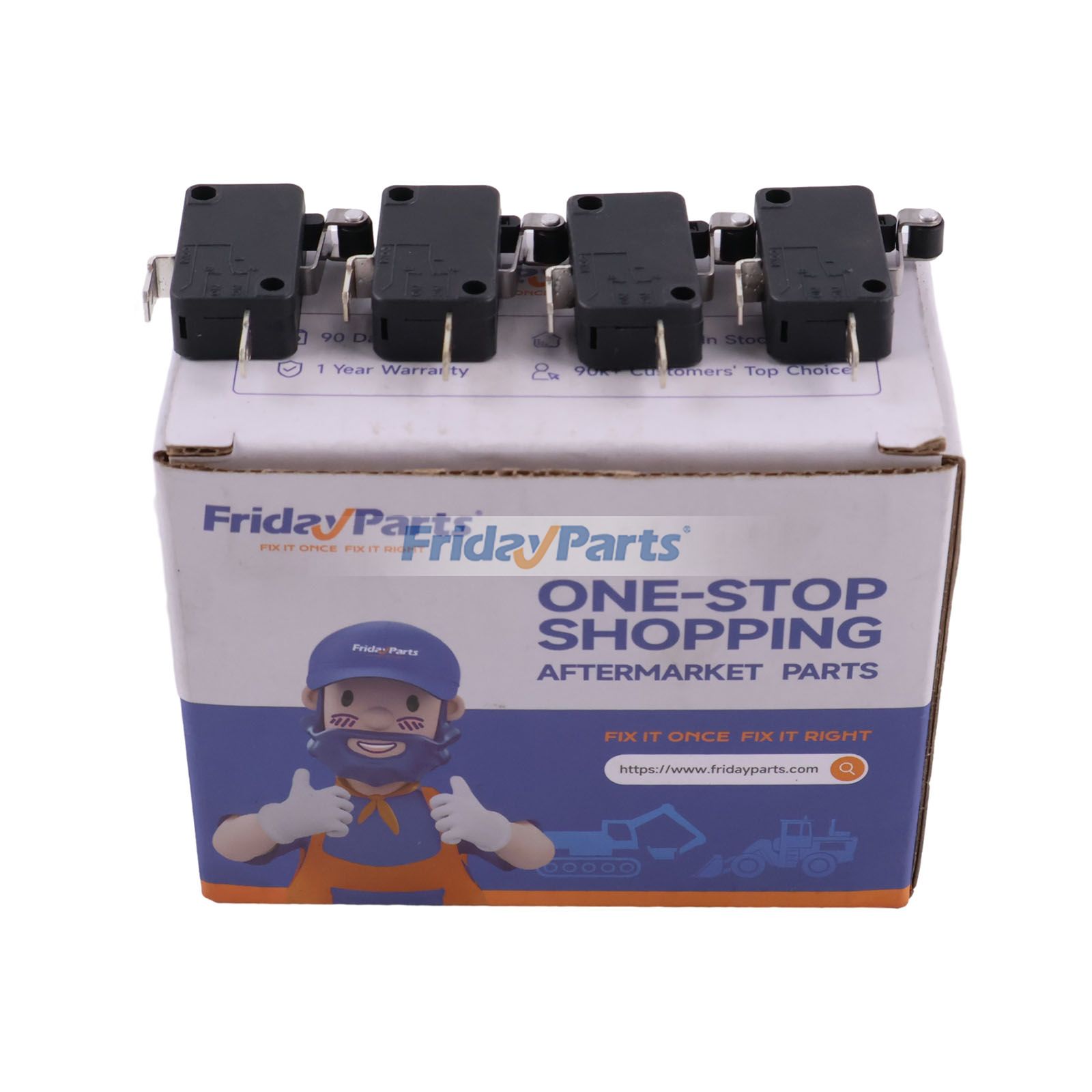 Lot de 4 micro-interrupteurs de remplacement pour pédale d'accélérateur de voiturette de golf 25861-G01 KW7-10C V7-1S38E9-201-1 pour EZGO TXT à partir de 1994