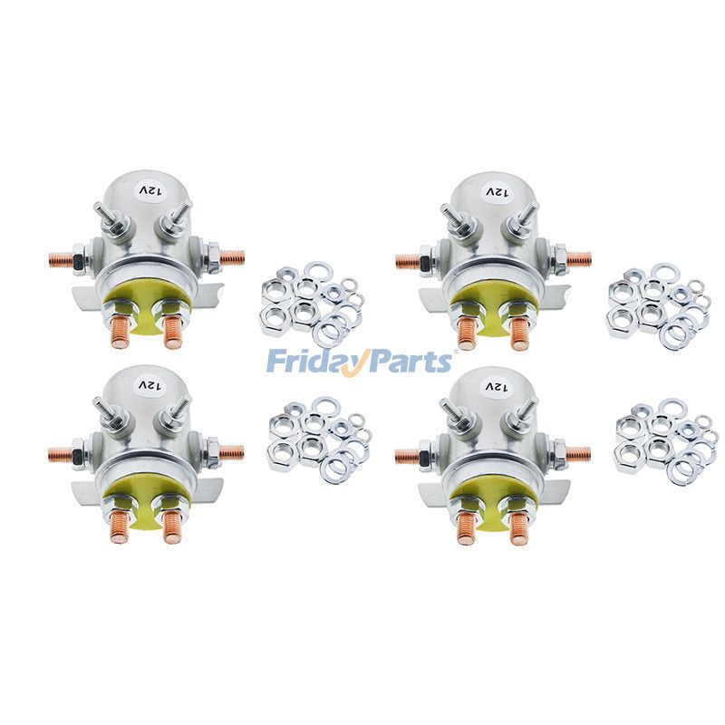Lot de 4 relais solénoïdes de commutation à service continu à 6 bornes 12 V pour treuil à flèche de grue automatique