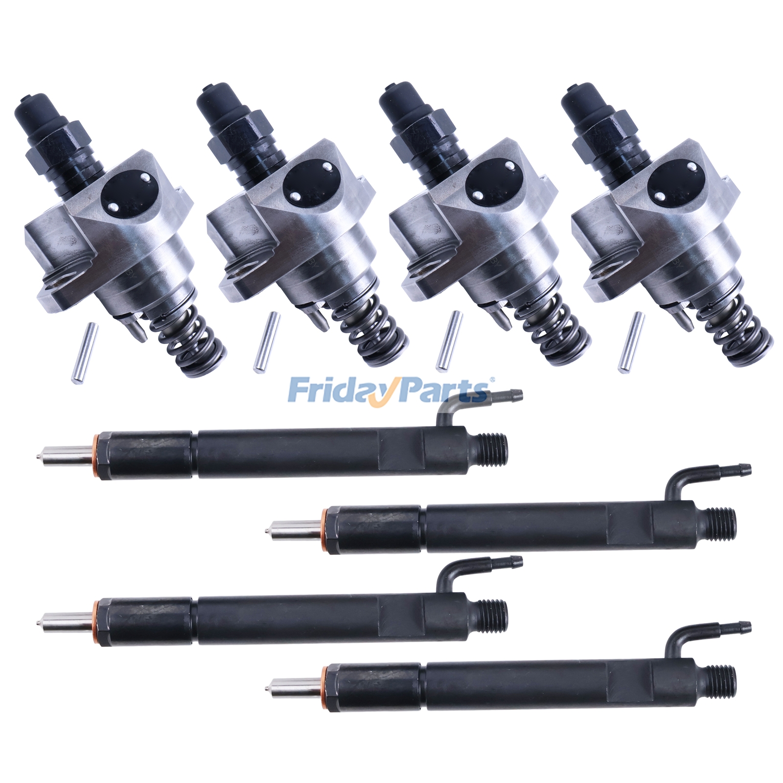 4 Sets Fuel Injector and Injection Pump Kit for Deutz Engine 1011 Bobcat Loader A220 A300 S250 T200 863 864 873 883