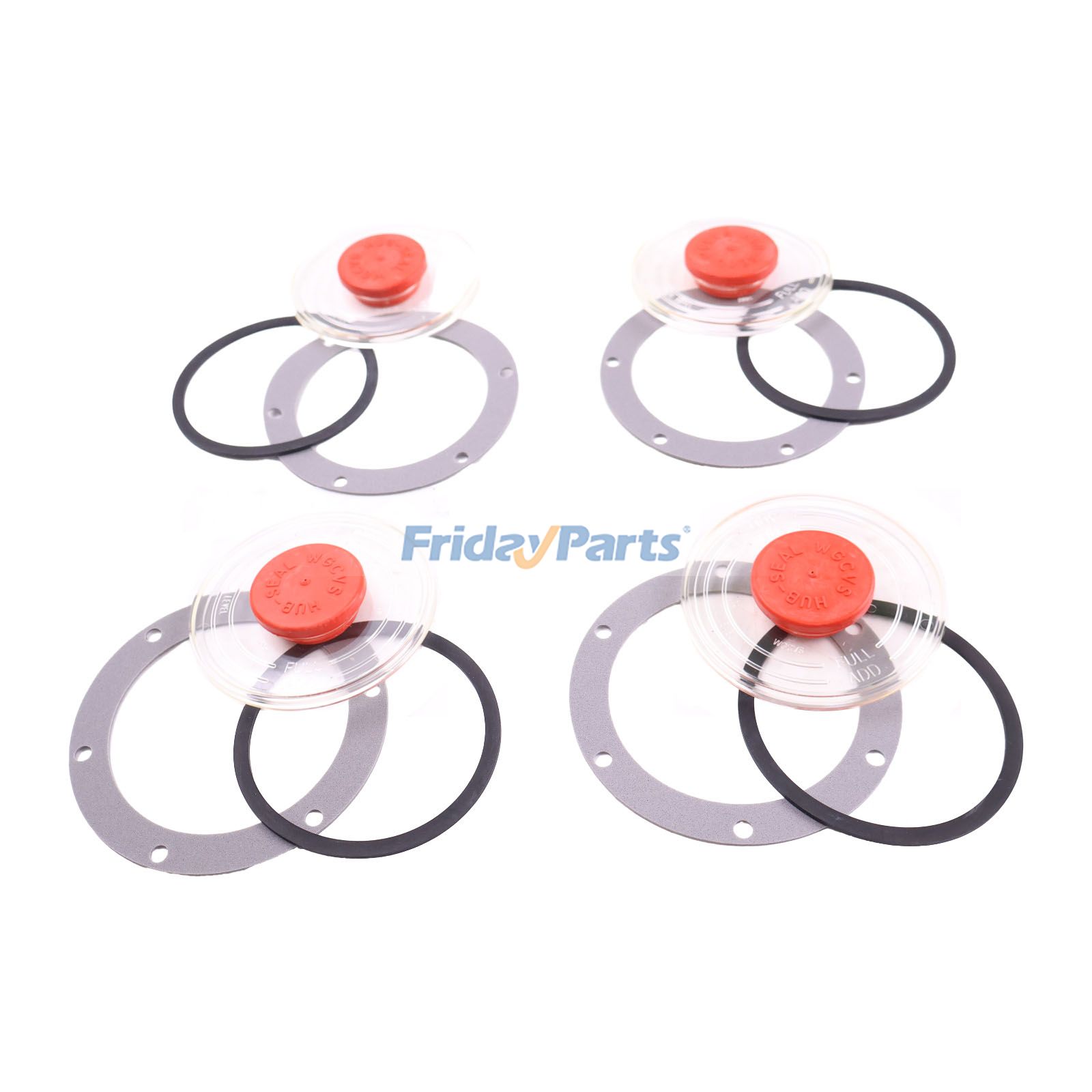 Stemco GMC Spicer-Dana Strick用 4ピース ホイールキャップ ウィンドウキット 359-5995