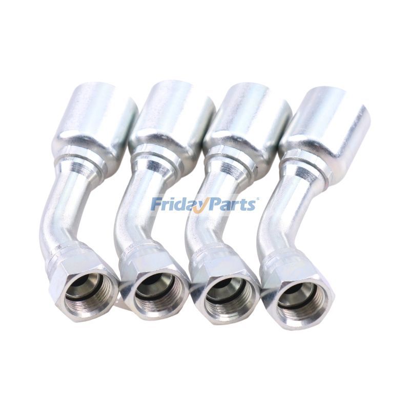 その他 1/2インチメスJICスイベルねじ付き油圧ホース継手4個