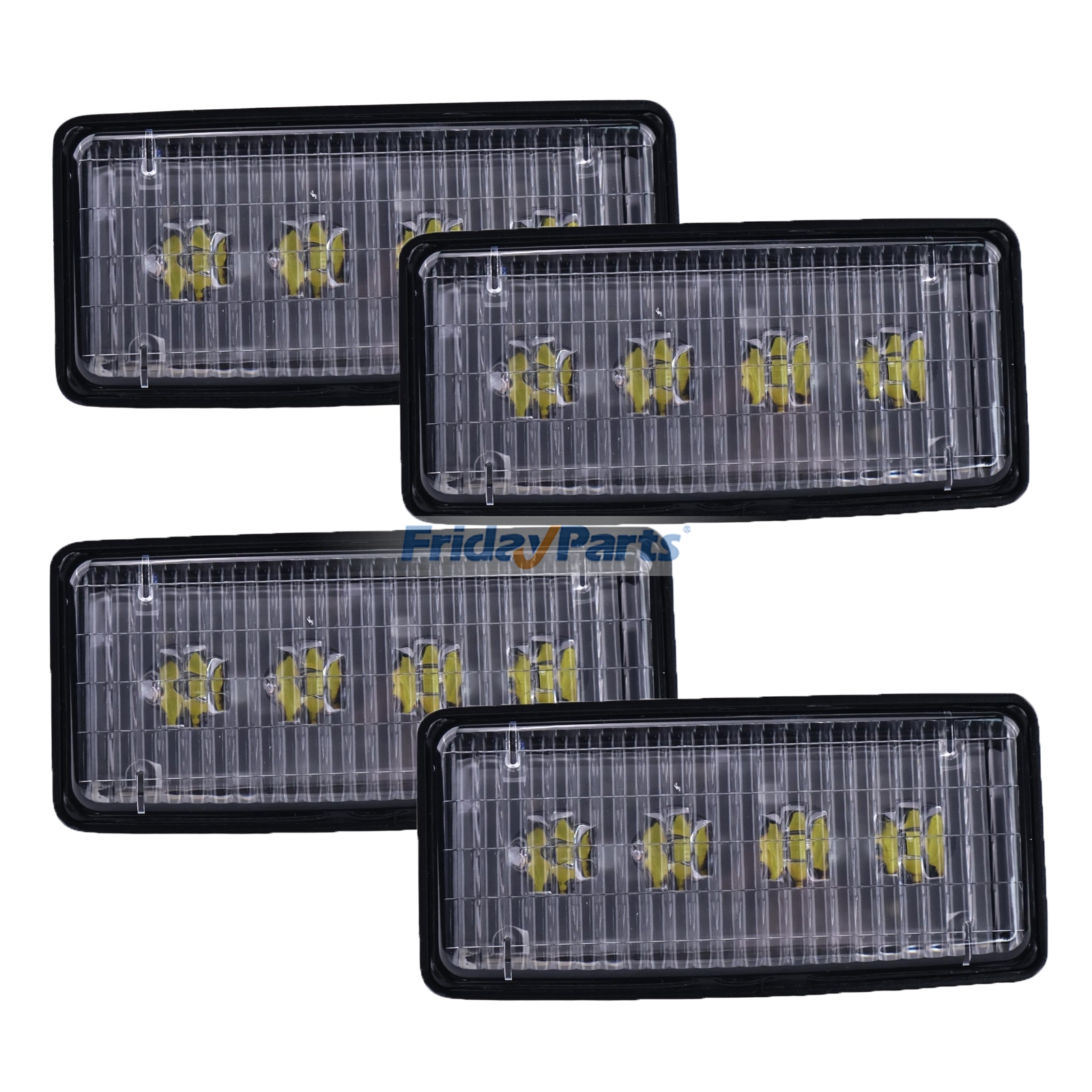 4 piezas de luz LED superior para cabina RE306510 para John Deere 4455 4555 4955 4055 4255 4440 4640 4755 4840 7210 7410 7610 7710 8100 8410 para Tractor