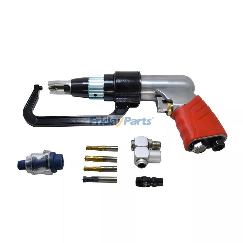 Kit de corte neumático de soldadura por puntos con brocas de 6,5 mm, 8 mm, 5/16" y 1/4" para la extracción de chapa metálica y paneles de acero de automóviles.