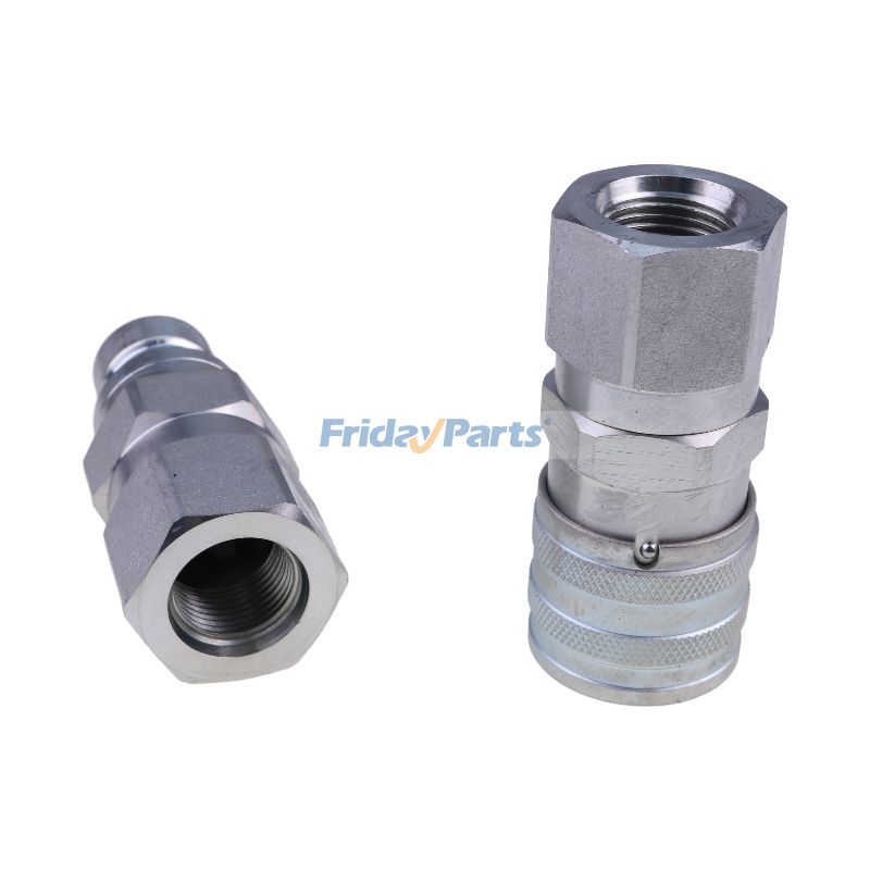 VOLVO用ローダー用5/8" SAE フラットフェイス カプラ セット 油圧クイック コネクト フィッティング Bobcat CAT CASE Volvo New Holland Thomas ASV 用