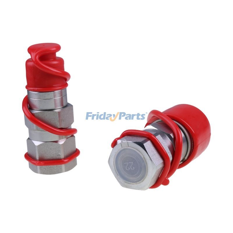 ローダー 5/8" SAE フラットフェイス カプラ セット 油圧クイック コネクト フィッティング Bobcat CAT CASE Volvo New Holland Thomas ASV 用