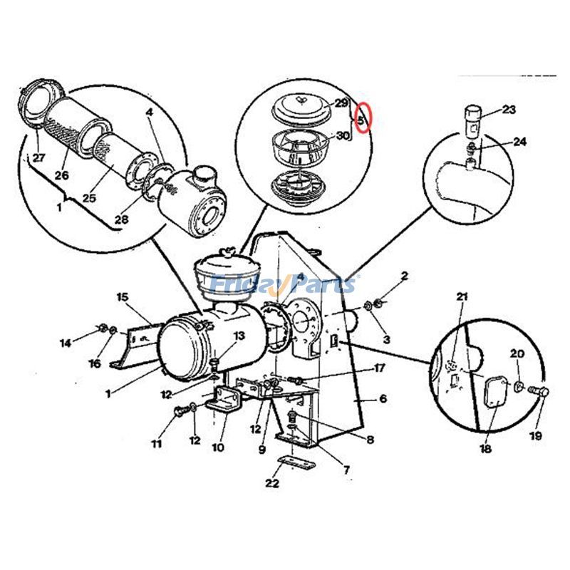5" Air Intake Precleaner Group Assemblyerpillar CAT For CAT Excavator