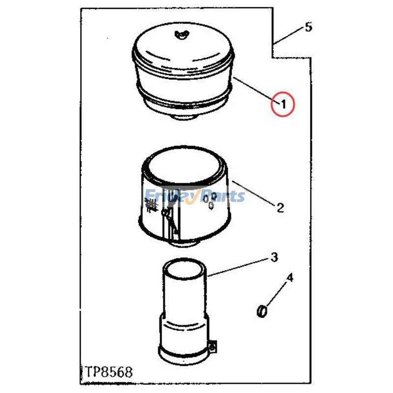 Achetez Ensemble de préfiltre d'admission d'air de 5" chez FridayParts