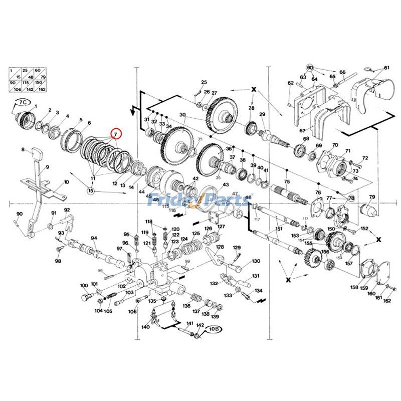 5 piezas 52T Disco de embrague C9NNP743D para tractor Ford New Holland 4610N Para Ford,Para New Holland