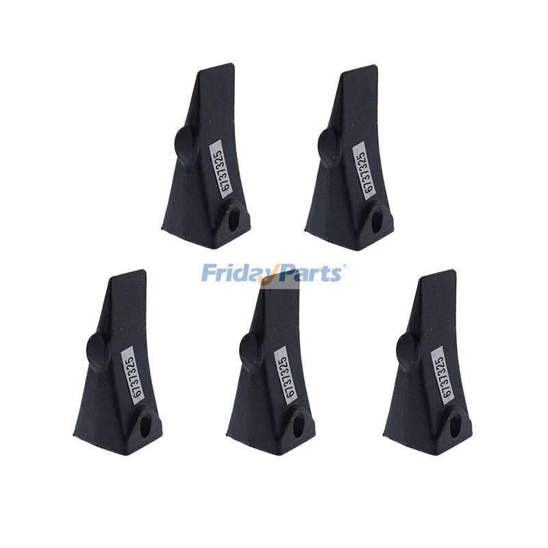 5 PCS Bucket Teeth 6737325 for Bobcat BL570 Backhoe Loader