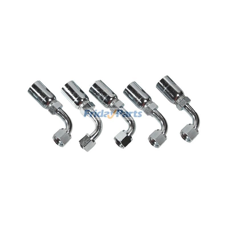 5 Pcs Hydraulikschlauch Fitting Mit 3/8 "JIC Weibliche 90 Grad 06U-666 für Parker