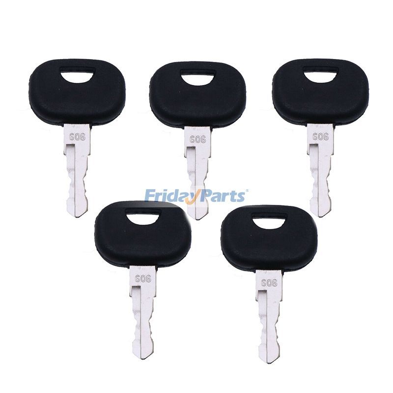 Lot de 5 clés de contact 10221073 AT322699 pour chargeuse sur chenilles John Deere 1050C 605C 655C 755C 950C