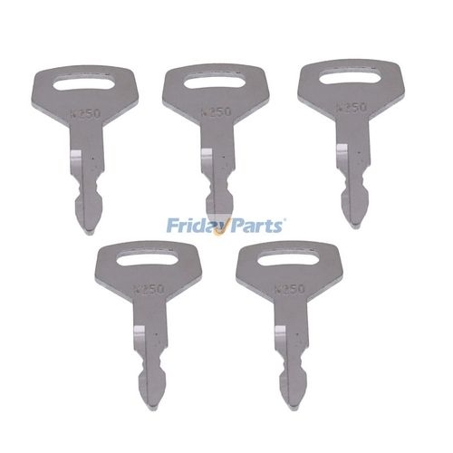 Plant Keys Brand Set Of 5 Keys For Kobelco K250 Excavator & New - Foto 2