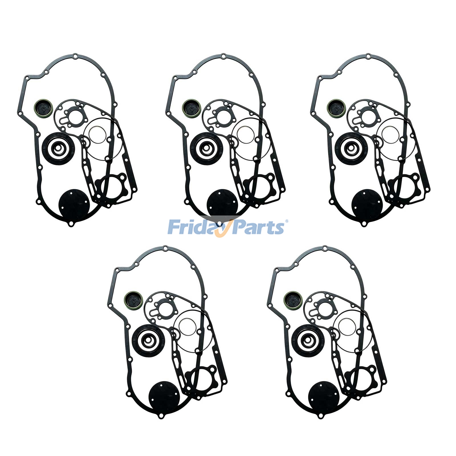 5 Pieces Clutch Primary Cover Gasket Seal Kit for Harley Sportster 1200 XLH1200 1989-2003