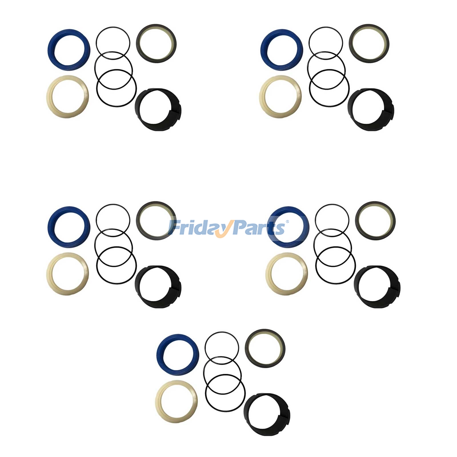 5 Set Hydraulic Cylinder Seal Kit 362347A1 for CASE Forklift 585G 586G 586H 588G 588H 586GSeriesIII 588GSeriesIII
