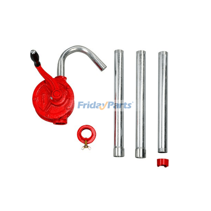 50" Height 55 Gallon Manual Hand Crank Rotary Pump Oil Fuel Transfer Suctin Drum