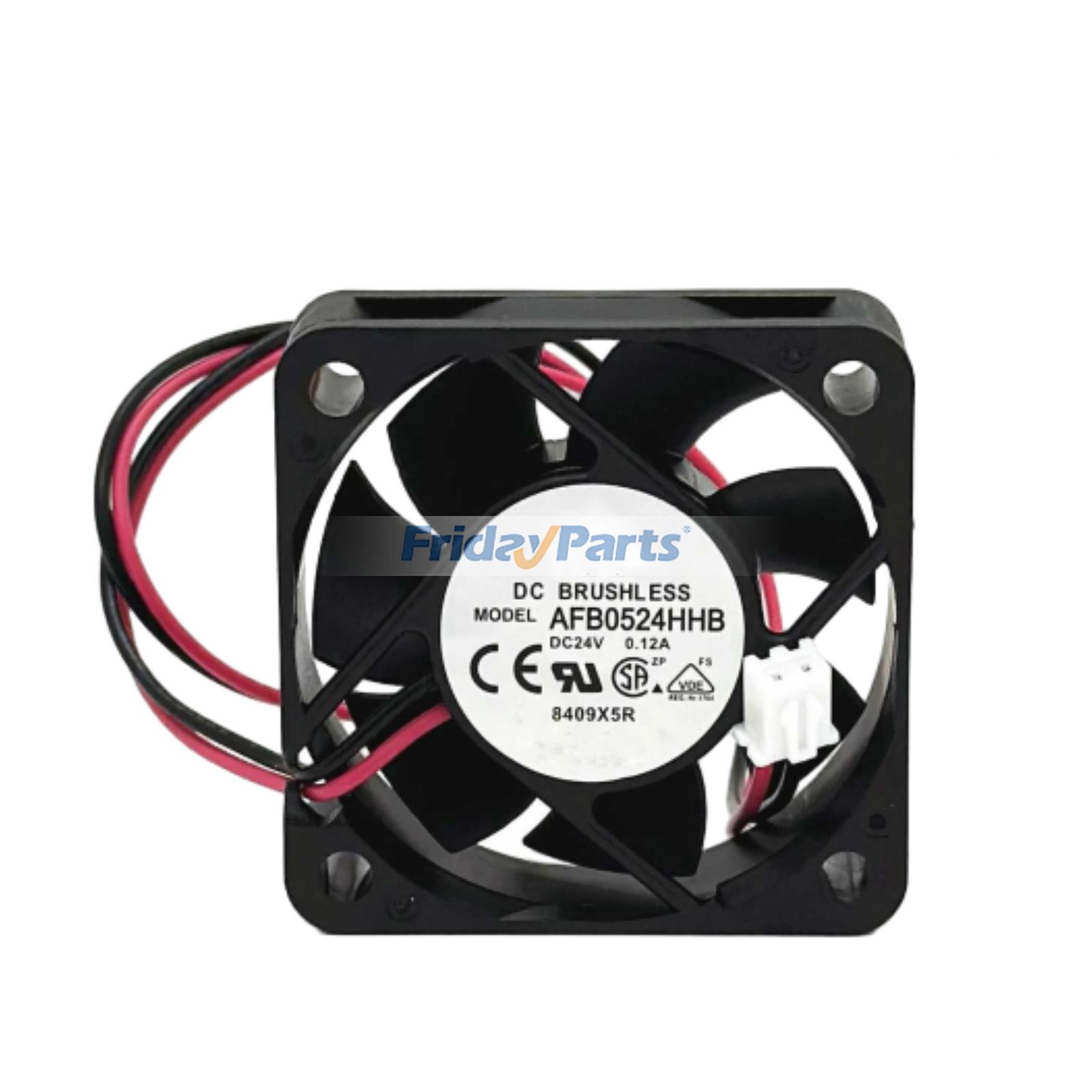 Ventilateur de refroidissement 50 x 50 x 15 mm, 24 V, 0,12 A - Remplace Delta AFB0524HHB