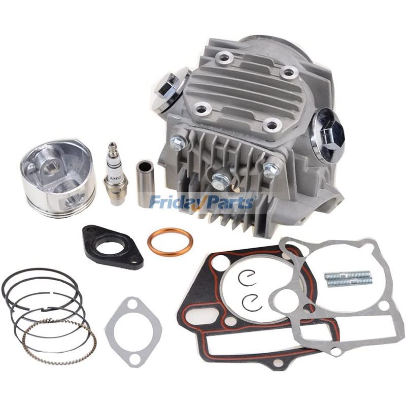 Junta de bujía para culata de cilindro de 52,4 mm, anillos de pistón, para cuatriciclo, scooter, kart, moto de cross, motocicleta, 4 tiempos y 110 cc de FridayParts