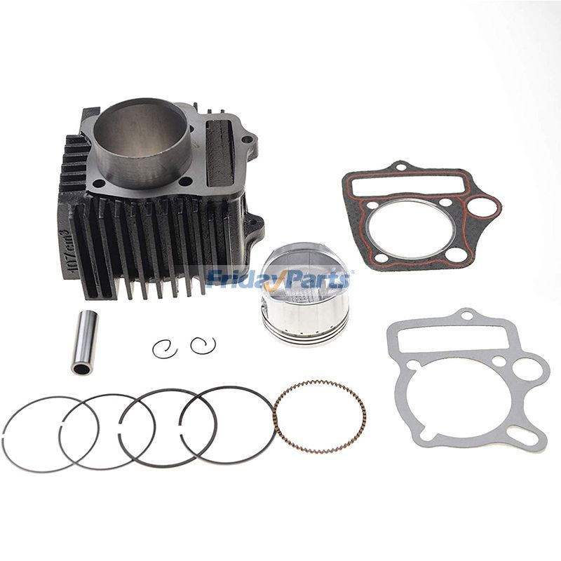 52.4mm Cylinder Liner With Gaskets Piston for 4 Stroke 110cc ATV Go Kart Dirt Bike Pit Bike Motorcycle