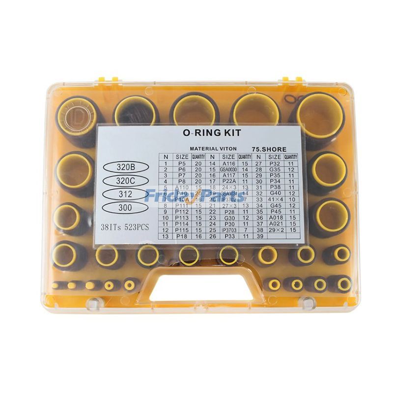 523 Pcs O-Ring Box for Caterpillar CAT Excavator 320B 320C 312 300