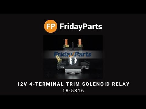 FridayParts 12V 4-Terminal Trim Solenoid Relay for Mercruiser Sierra Mercury Outboard Motor
