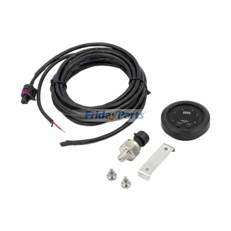 52 mm elektronisches Kraftstoffdruckmessgerät (0–15 PSI), ultradünn, mit 1/8-NPT-Sensor für Motorräder, Boote und Pkw