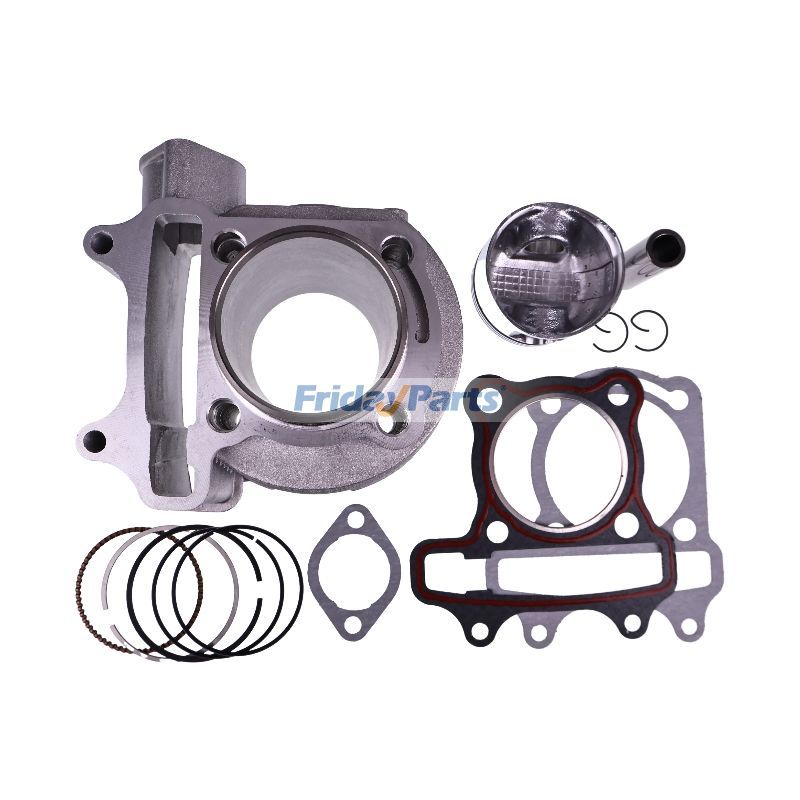 FridayParts 57.4mm Cylinder Piston Gasket Kit for GY6 150cc 125cc Scooter ATV Go Kart