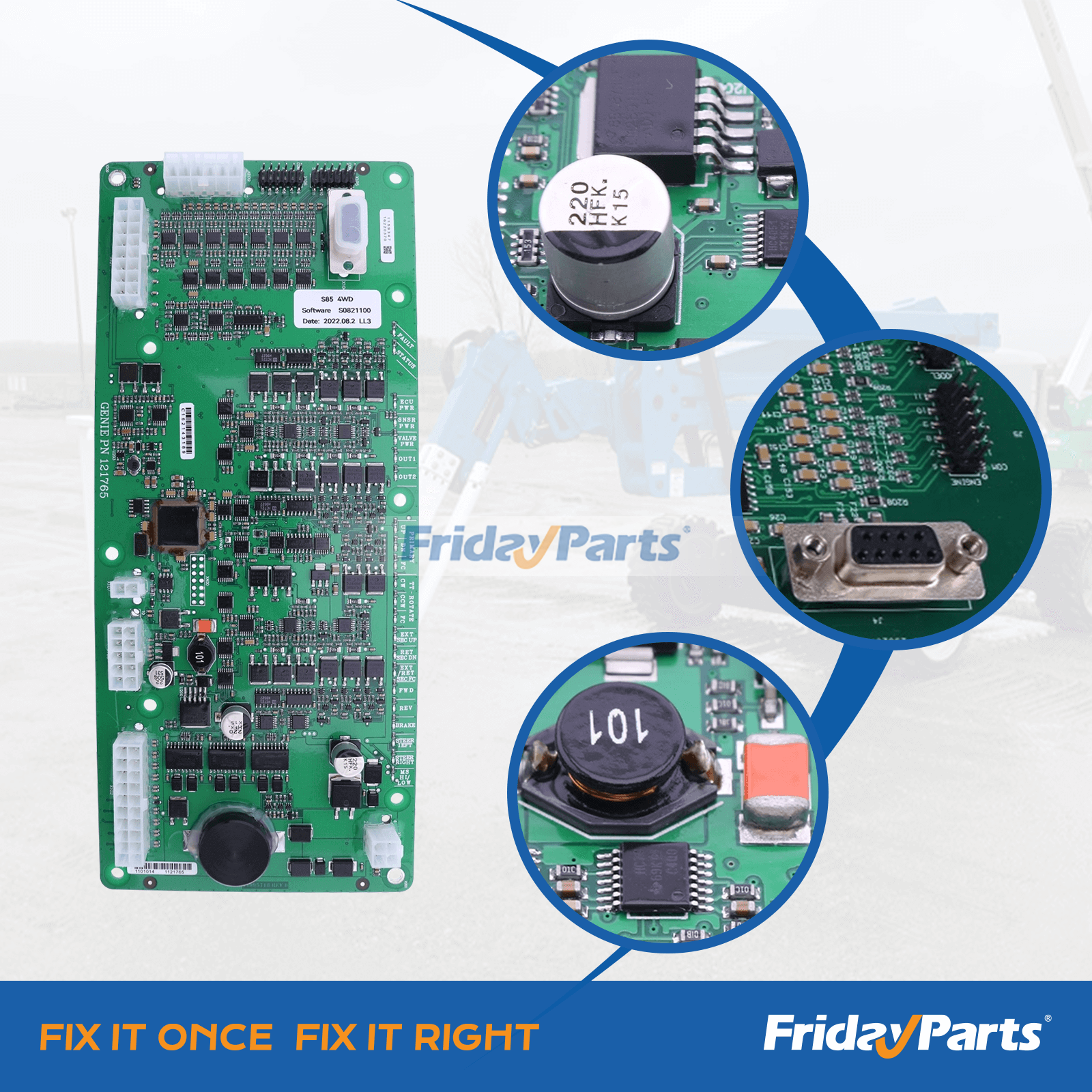 Carte de circuit imprimé ECM ALC500 pour nacelle élévatrice de FridayParts