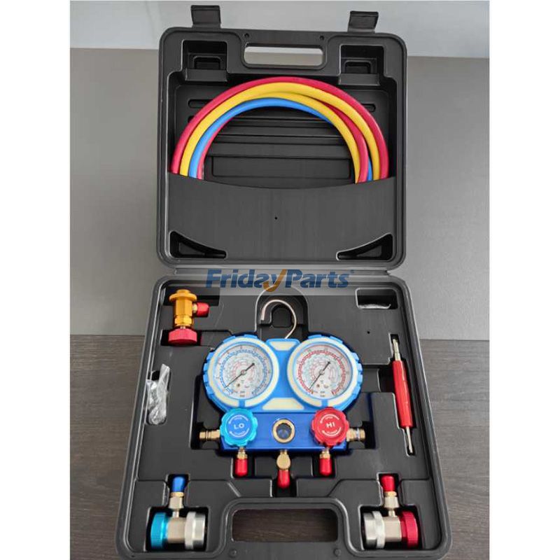 3-Wege-Wechselstrom-Manometer-Set mit Schnellkupplung, 410-Adapter, Dosenbohrer und VentileinsatzwerkzeugFür andere Marken