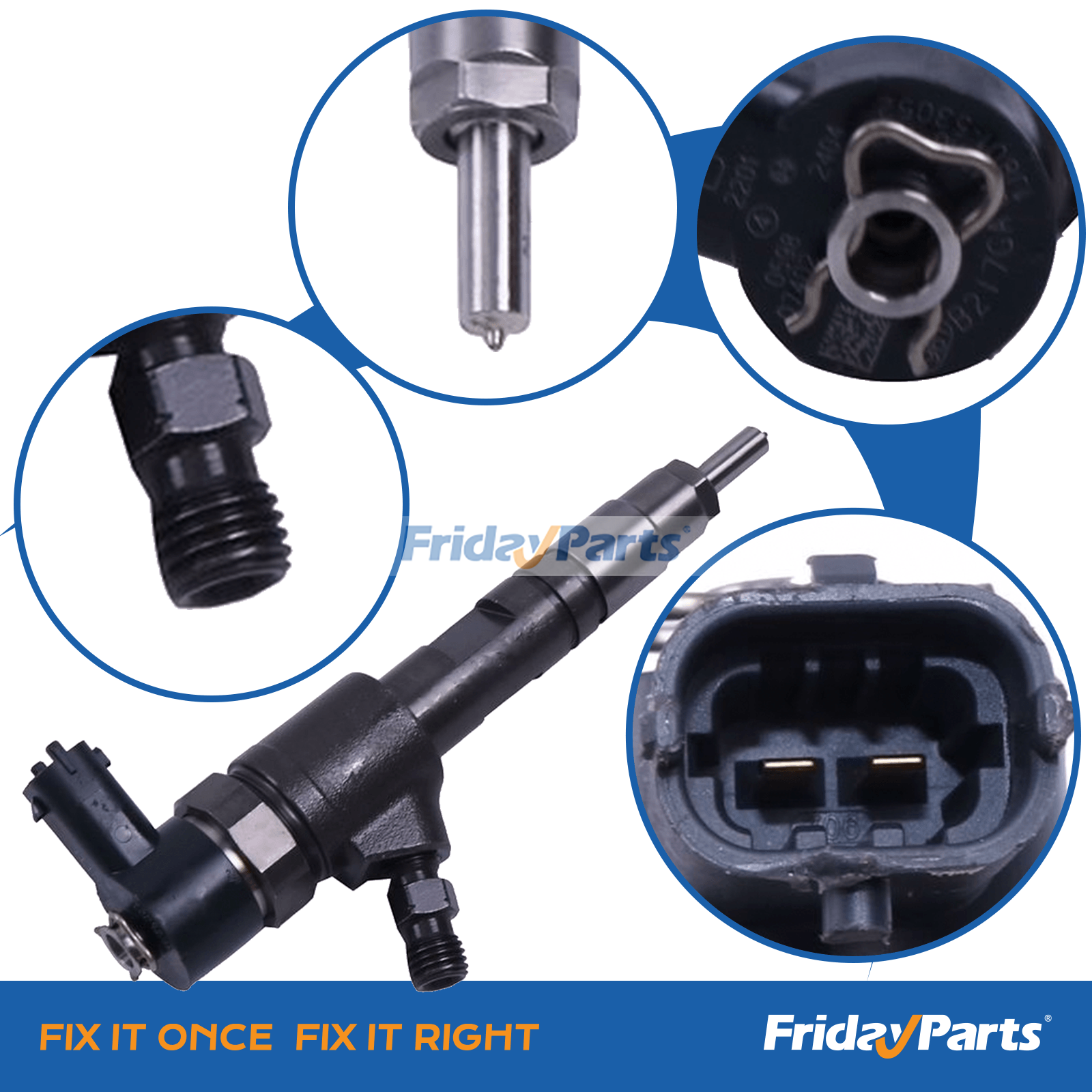 Compre Injetor de combustível 1J801-53052 0445110777 para motor Kubota V2403 D1803 KX040-4 L3301F L3901F L4701F MX5200F MX4800H na FridayParts