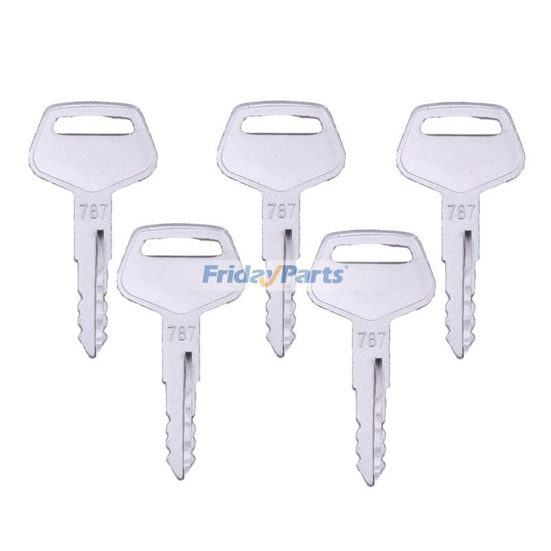 5 Pieces Heavy Equipment Key 787 for Komatsu Excavator Dozer Loader Backhoe Starter