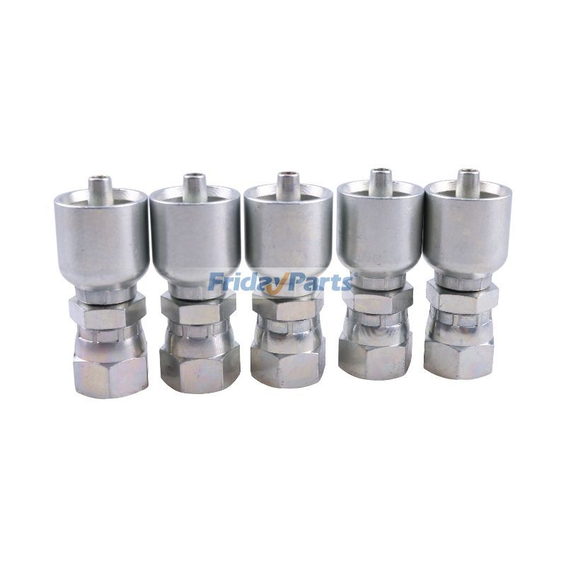 その他 3/8" メス JIC スイベル スレッド付き油圧ホース継手 5 個