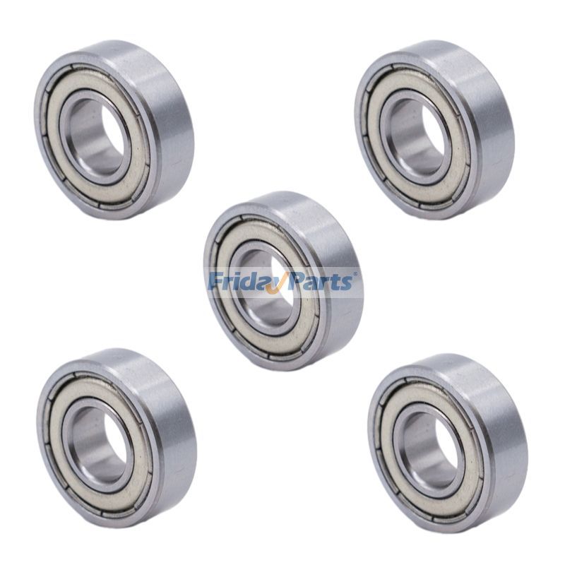 5PCS Shielded Radial Ball Bearing R8ZZ 1/2"x1-1/8"x5/16"