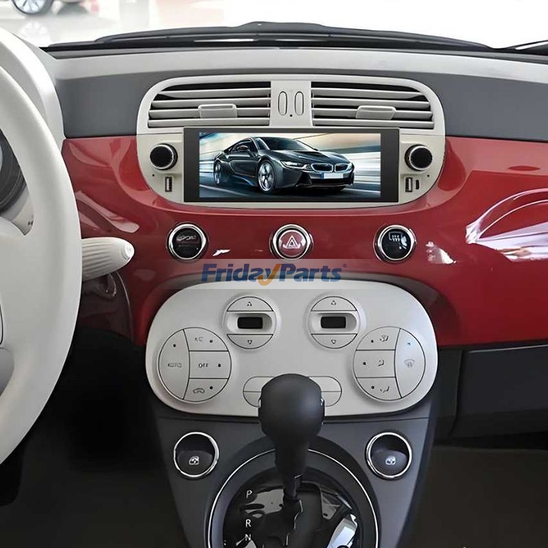 Sistema de navegação de rádio automotivo de 6,86 polegadas 2+32 GB com CarPlay para Fiat 500 para Veículo