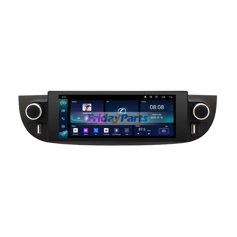 Sistema de navegação de rádio automotivo de 6,86 polegadas 2+32 GB com CarPlay para Fiat 500