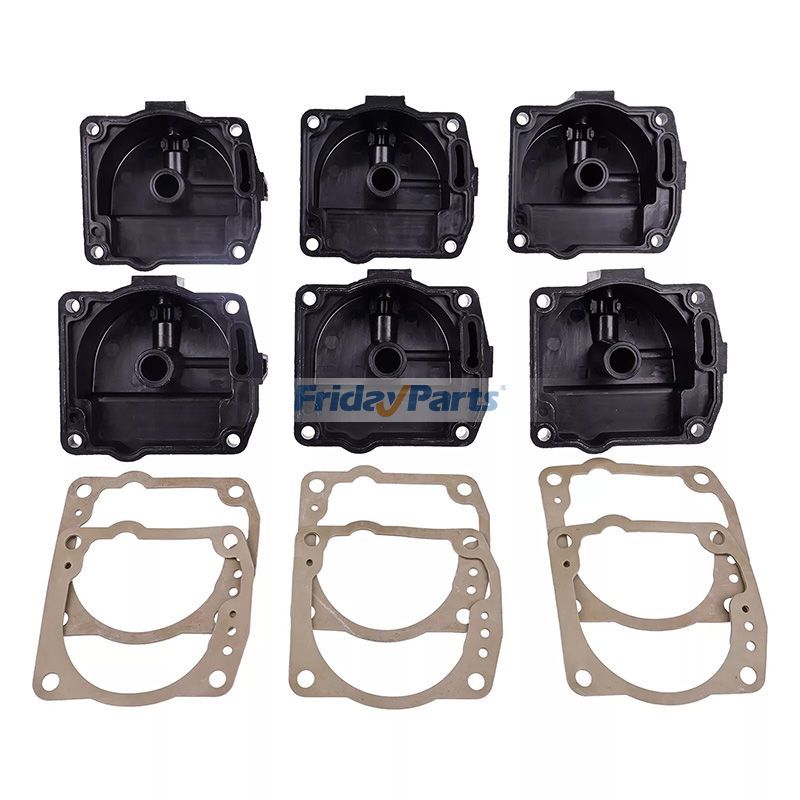 6 cuvettes de carburateur à chambre flottante 433000 766418 pour moteur hors-bord Johnson Evinrude 90-175HP