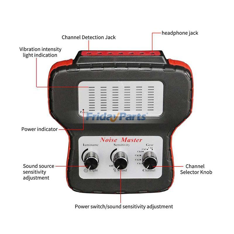 6-Kanal-Automotorgeräuschfinder mit Kopfhörer, elektronisches Stethoskop, Diagnose-Kitfür Sonstiges