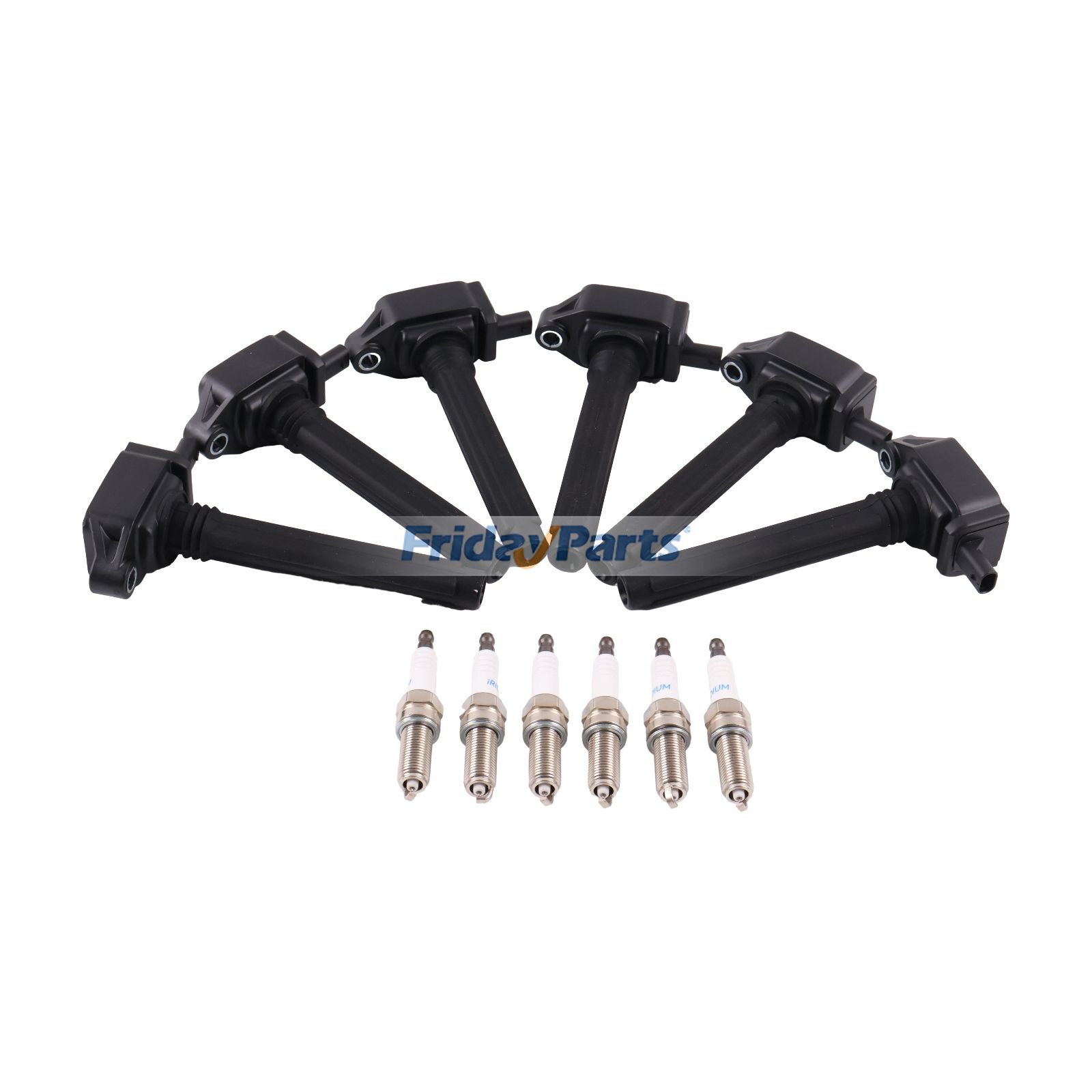 6 juegos de bobinas de encendido y bujías UF648 para Dodge Avenger Challenger Charger Jeep Cherokee Wrangler Volkswagen Routan