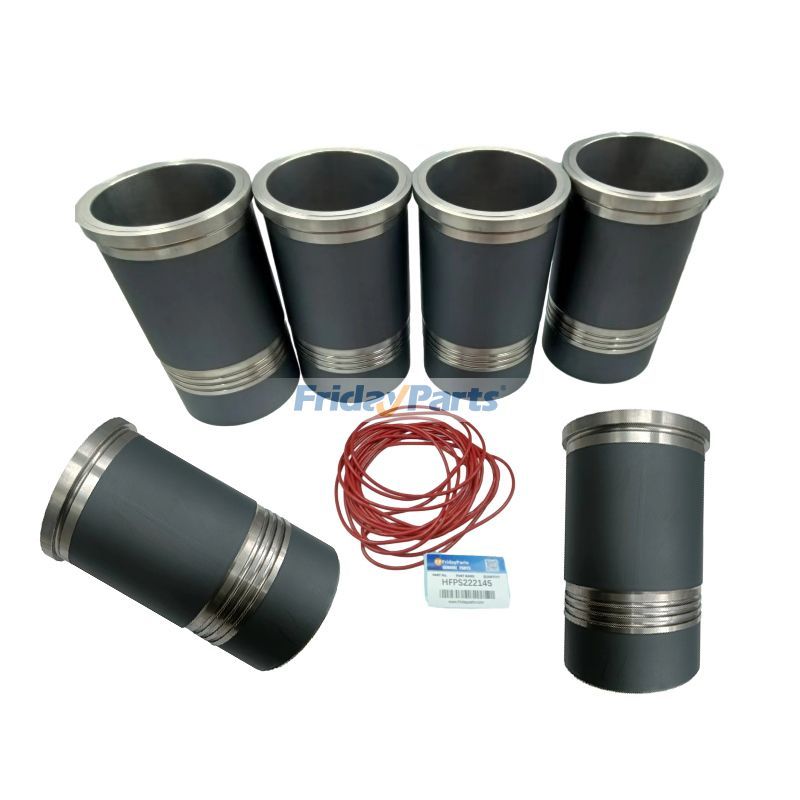 6 Pcs Cylinder Liner 9884842 for Liebherr Engine D926 D926TI Excavator R944B 904 914 924 934 944 954B